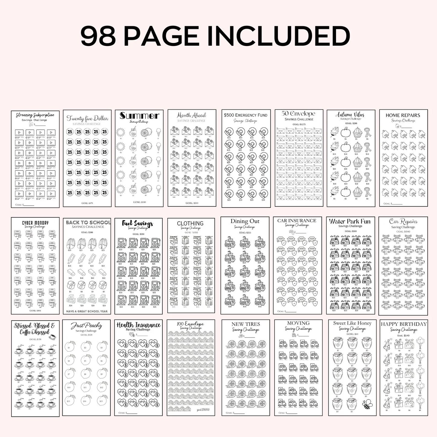 💸 Money Savings Challenge Mega Bundle (Printable Kit)