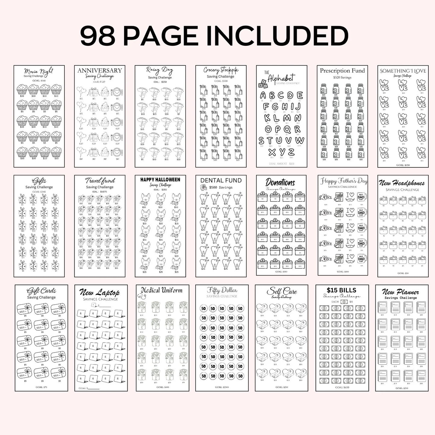 💸 Money Savings Challenge Mega Bundle (Printable Kit)