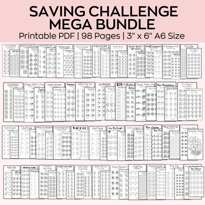 💸 Money Savings Challenge Mega Bundle (Printable Kit)