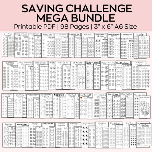 💸 Money Savings Challenge Mega Bundle (Printable Kit)