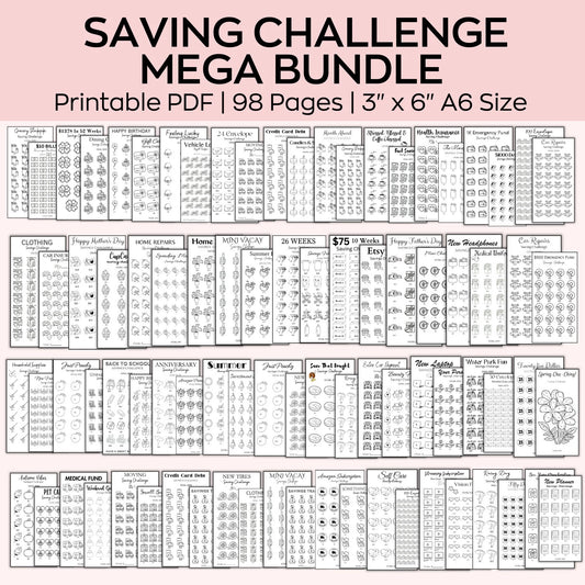 💸 Money Savings Challenge Mega Bundle (Printable Kit)
